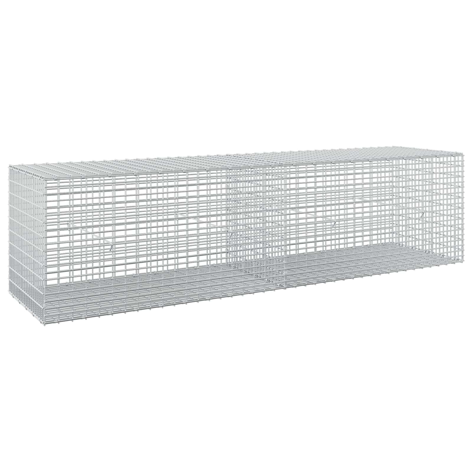 Gabione Mit 3,5 Mm Draht Und 5x2,5 Cm Maschen 200x50x50 Cm Vidaxl
