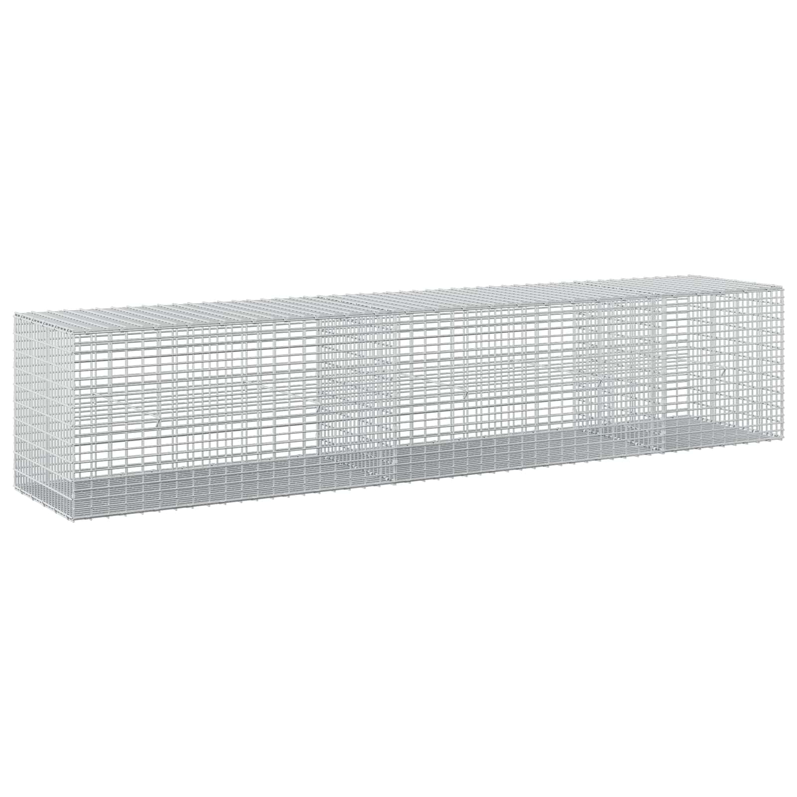 Gabione Mit 3,5 Mm Draht Und 5x2,5 Cm Maschen 250x50x50 Cm Vidaxl