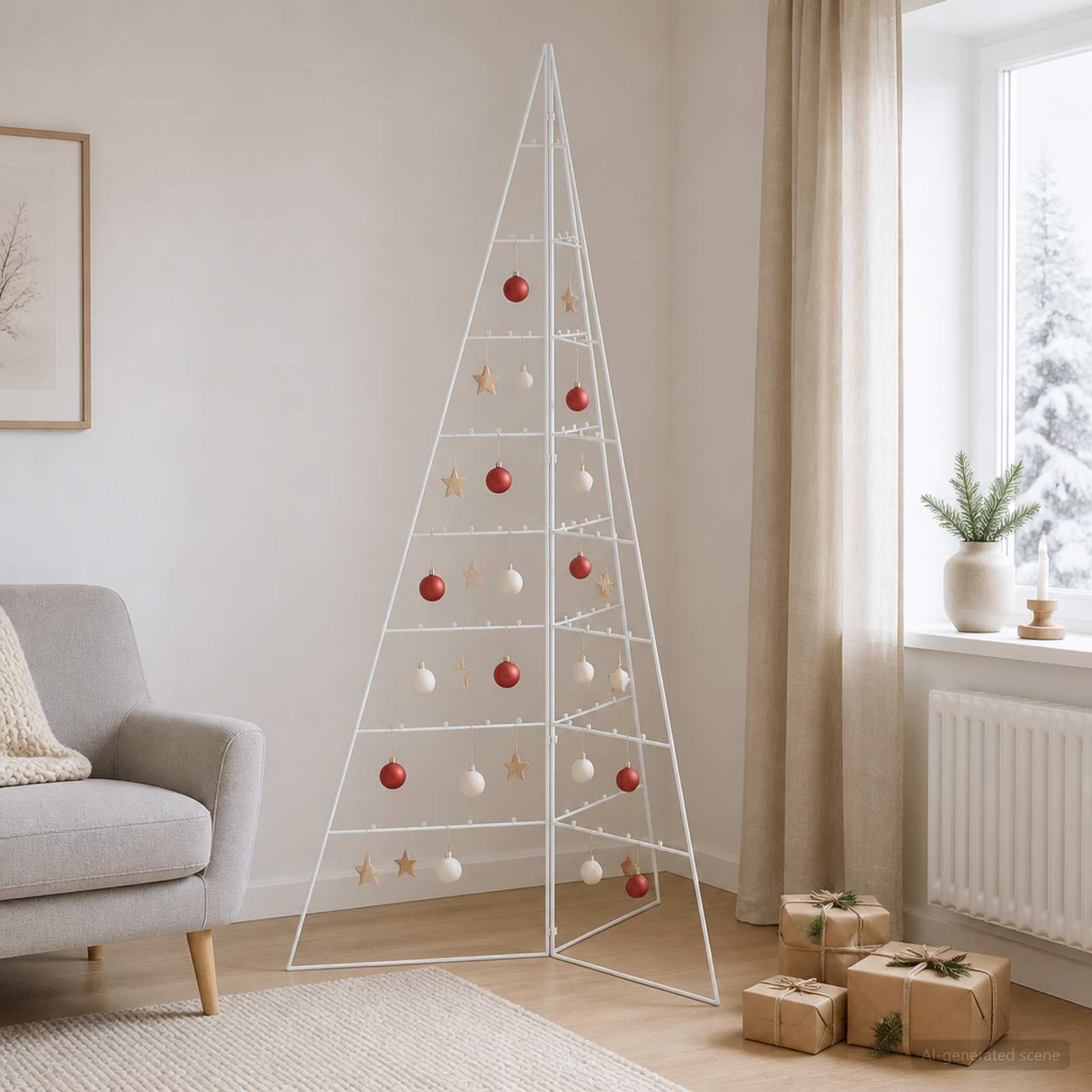 Vidaxl Metal Christmas Tree Kuopio 180 Cm Steel White