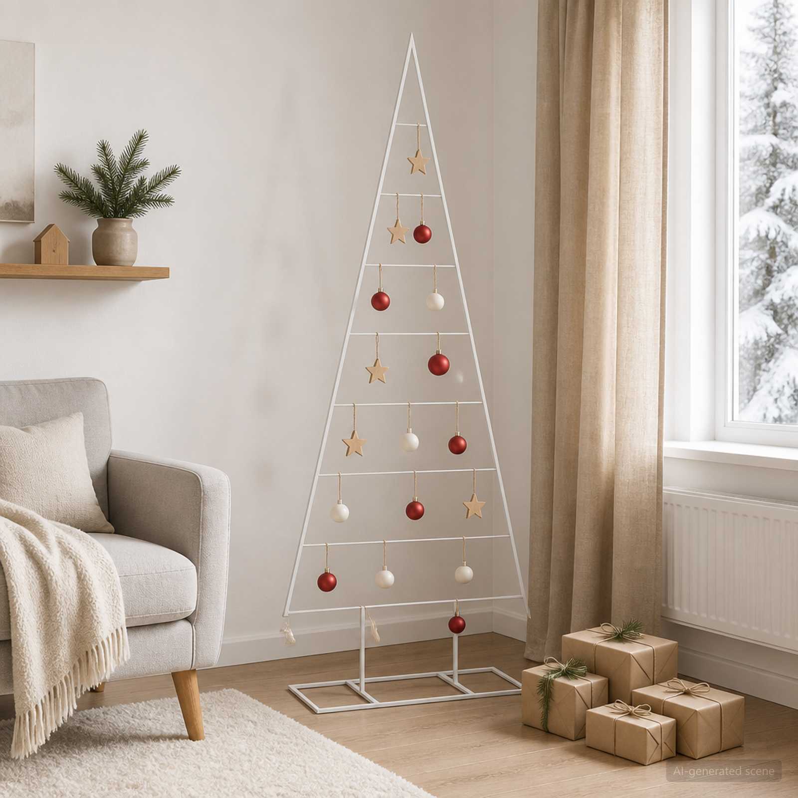 Vidaxl Metal Christmas Tree With Triangle Stand Kuopio 150 Cm Steel