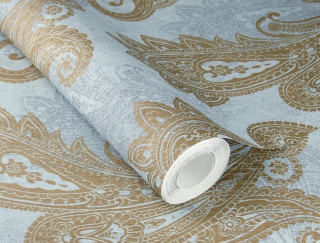 Vliestapete 746440 Tapete Barock 53 X 1005 Cm Rasch Indian Style Braun Blau