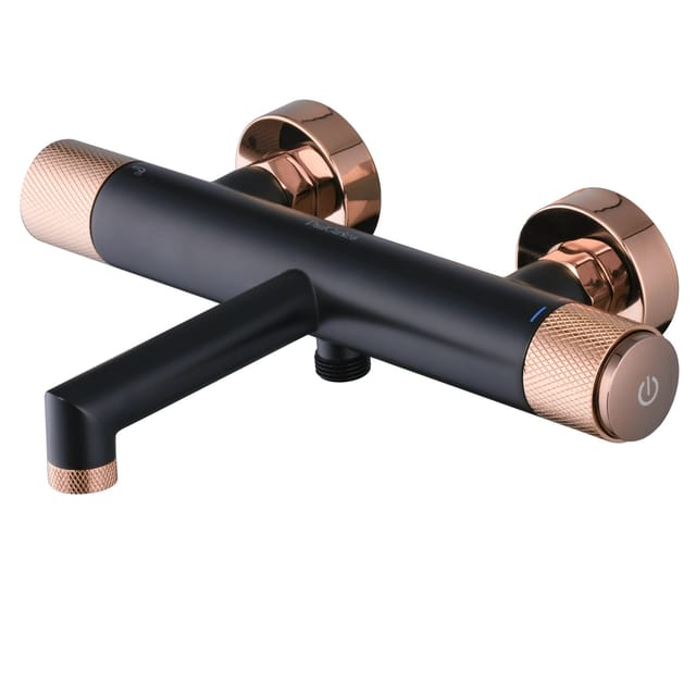 Paulgurkes - Badewannenarmatur Matt-schwarz Wannenarmatur Rose-gold