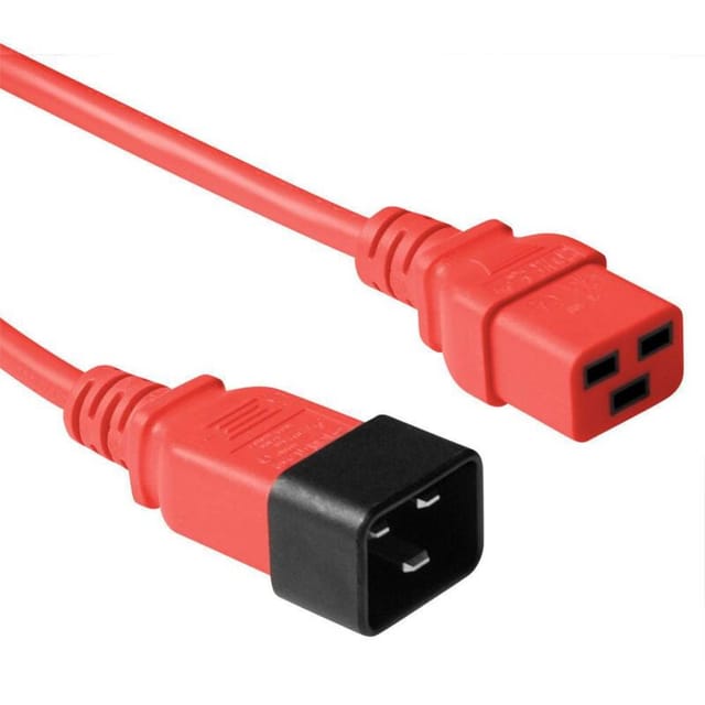 Microconnect - Pe2019r3 Kabel De Übertragung Rot 3 M C20-kupplung C19-kupplung