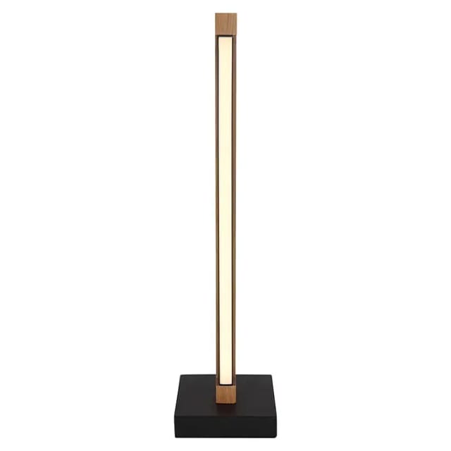 Tischlampe Tischleuchte Holzlampe Holzleuchte Dunkelbraun Schwarz Matt 1x Led