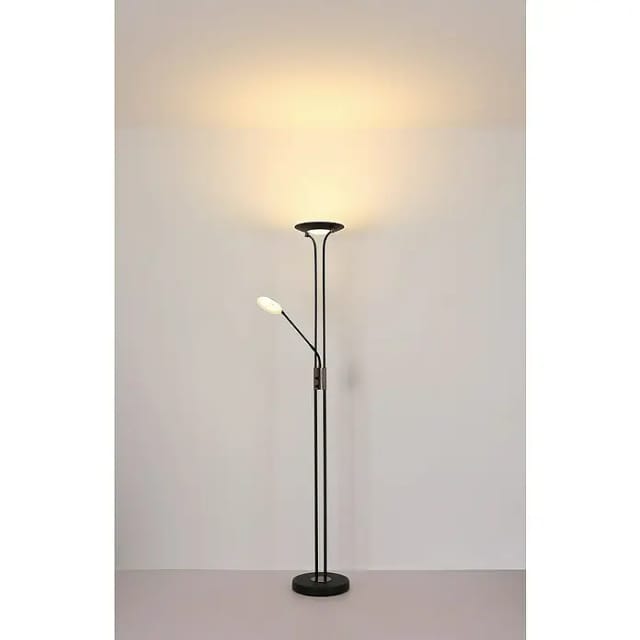 Globo Lighting - Deckenfluter Leseleuchte Stehlampe Led Flexospot Dimmbar Schwarz Glas Verchromt