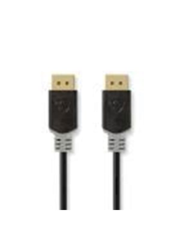 Displayport Kabel Displayport Stecker Displayport Stecker 8k60hz Vergoldet 200 M Rund Pvc Anthrazit Box