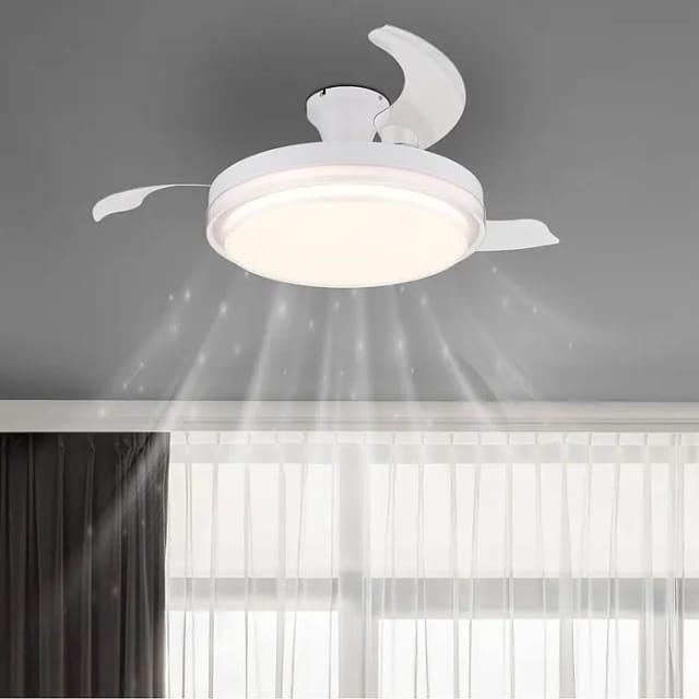 Deckenventilator Deckenlampe Dimmbar Fernbedienung Rechts-/linkslauf Cct Timer, Metall, 1x Led 40w 1550lm 2700-6500k, D 106,6cm