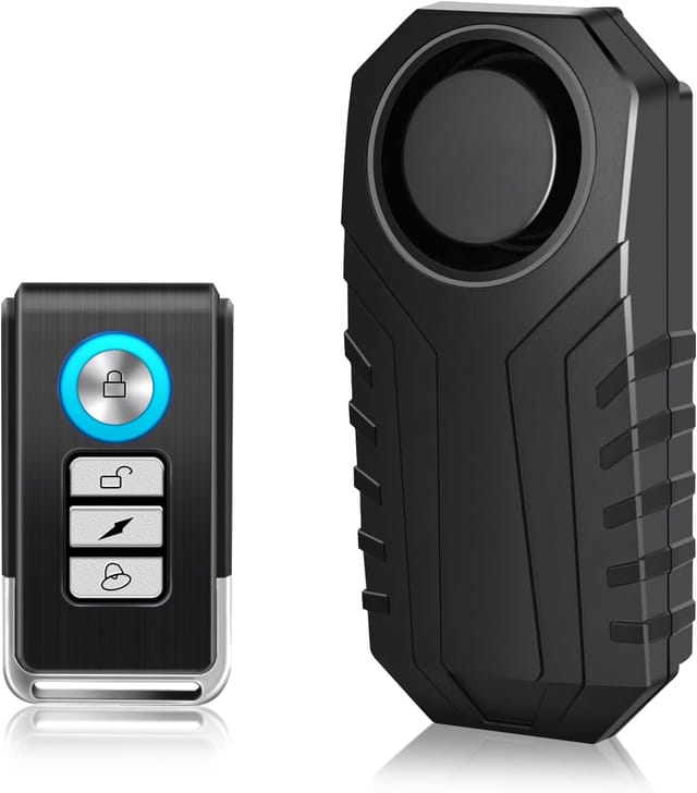 Fahrradalarm Motorrad Mit Fernbedienung, Kabelloser Fahrradalarm Mit 113 Db Superlautstärke, Scooter-diebstahlsicherung Elektroroller-alarm Und Wasserdicht Ip65 Für Vibrationssensor Gepäcktür
