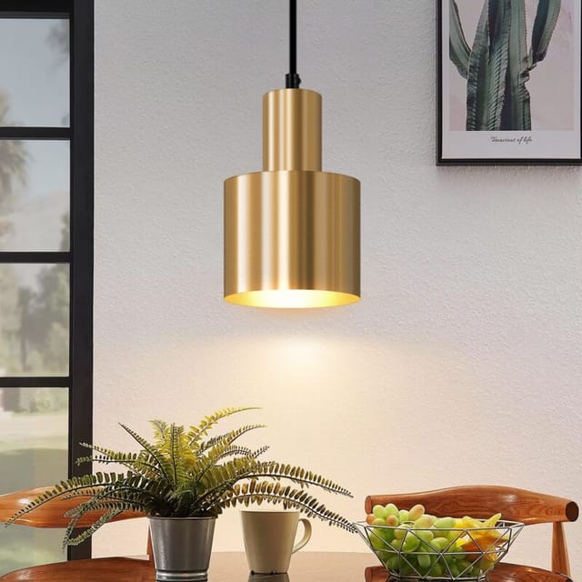 Pendelleuchte Esstisch Hängelampe Vintage -pendellampe Esszimmer 1 Flammig Esszimmerlampe Gold Modern Design Esstischlampe E27 Metall Hängeleuchte Für Schlafzimmer Küche - Ohne Leuchtmittel - Gbly