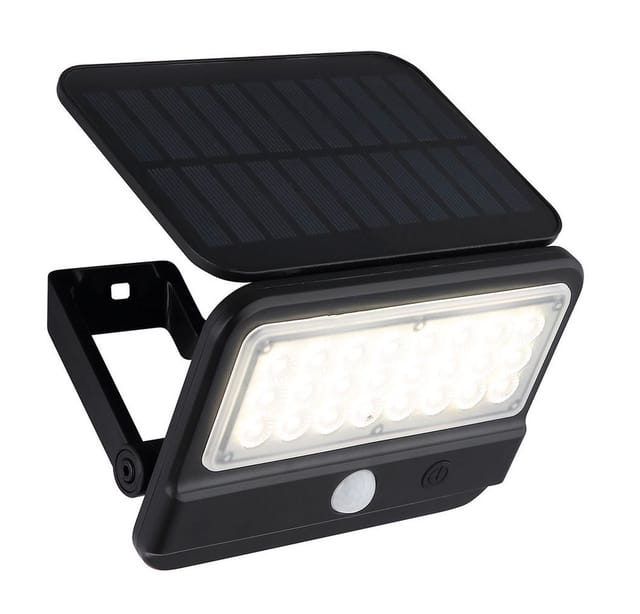 Wandlampe Mit Bewegungsmelder Led Solarleuchte Haustürlampe Fassadenleuchte Gartenlampe, 1x Led 400lm Neutralweiß, Bxh 14,4x10,4 Cm