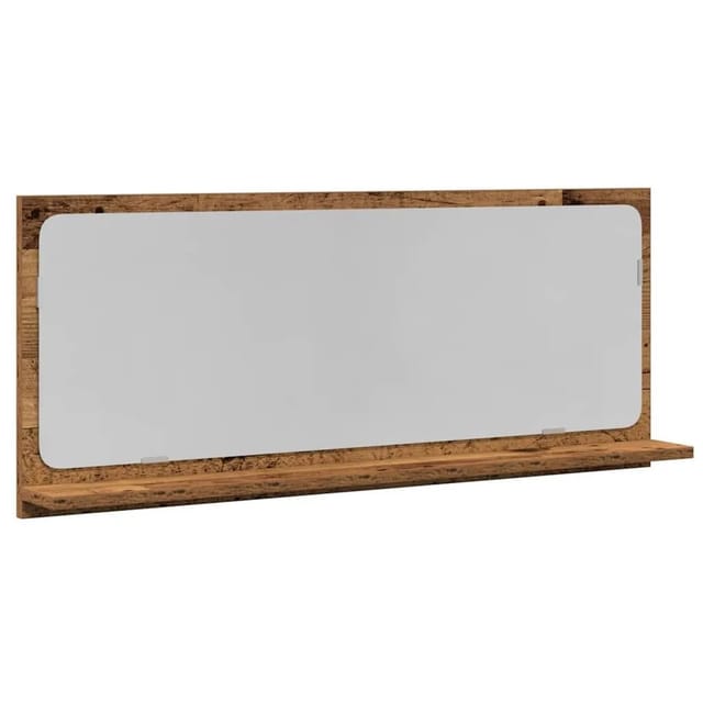 Vidaxl Badezimmer Spiegel Aus Altem Holz 90x10,5x37 Cm Aus Holzwerkstoff