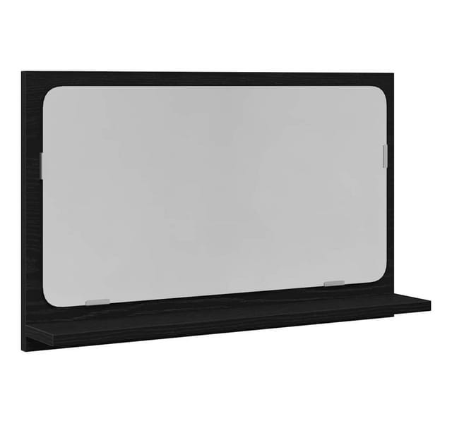 Spiegelregal Schwarze Eiche 60 X 10.5 X 37 Cm Holzwerkstoff Vidaxl