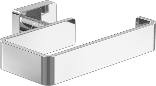 Villeroy&boch - Elements-striking Badaccessoire-set (2 In 1 Bundle), Bad Zubehör Set Bestehend Aus Handtuchhaken Und Toilettenpapierhalter Ohne Deckel, Chrom