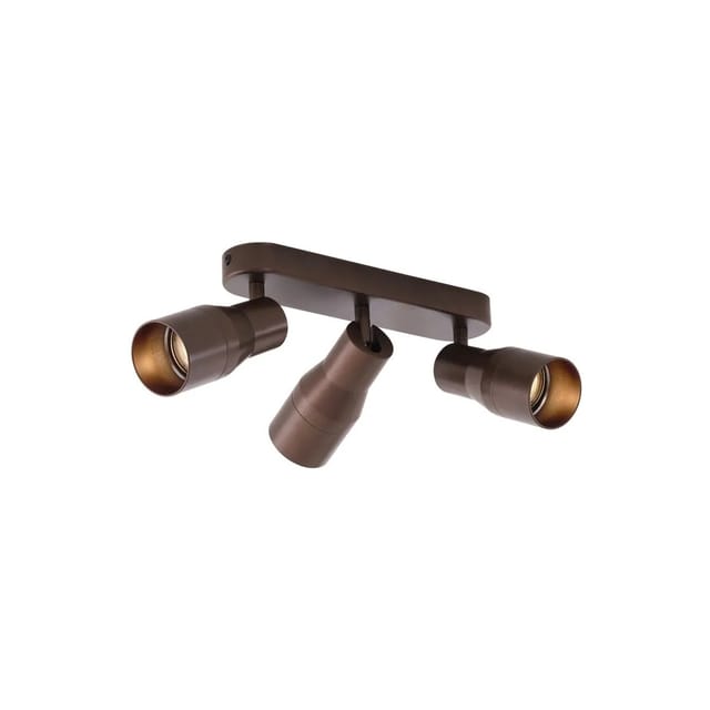 Runder Deckenstrahler Dunkelbronze Gu10 50mm 3-flammig - Stanley