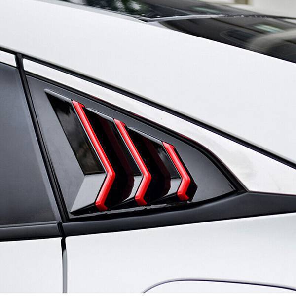 1 Paar Lüftungsschlitze Für Die Hinteren Seitenfenster, Kompatibel Mit Honda Civic Limousinen Der Baujahre 2016 Bis 2021