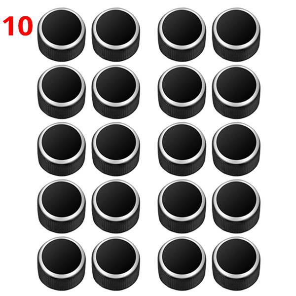 10 Paar. Farbe: Schwarz Und Silber. Material: Kunststoff. Knöpfe Und Regler Für Klimaanlage Und Audioanlage.