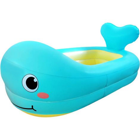 Aufblasbare Kinderbadewanne, Niedliche, Walförmige Reisebadewanne, Wasserdichtes Kinderbecken, Reisesitz Mit Dickem Kissen Für Badezimmer Und Familienausflüge.
