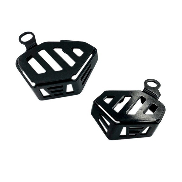 1 Set. Farbe: Schwarz. Material: Metall. Schutzdeckel Für Den Bremsflüssigkeitsbehälter Des Motorrads.