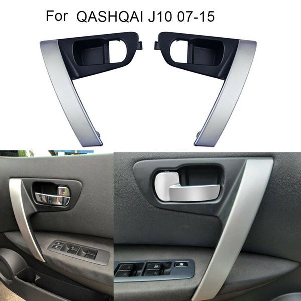 1 Paar Silberne Abs-türgriffsockel Und -zierleisten Für Den Innenraum Des Nissan Qashqai J1