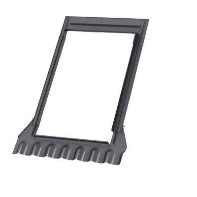 Graue Velux-anschlussabdeckung 78x98 Cm Für Dachziegel Mit Unterer Wellenhöhe Bis 120 Mm - Edw Mk04 0000