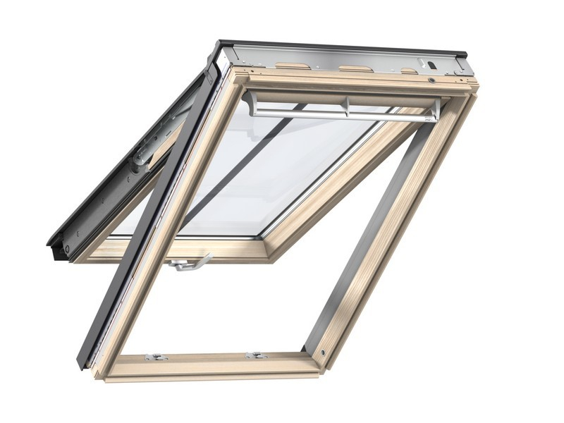 Velux Dachfenster Mit Auswärtsöffnung - Komplettkomfort - Holzoberfläche - 78 X 98 Cm - Gpl Mk04 3057