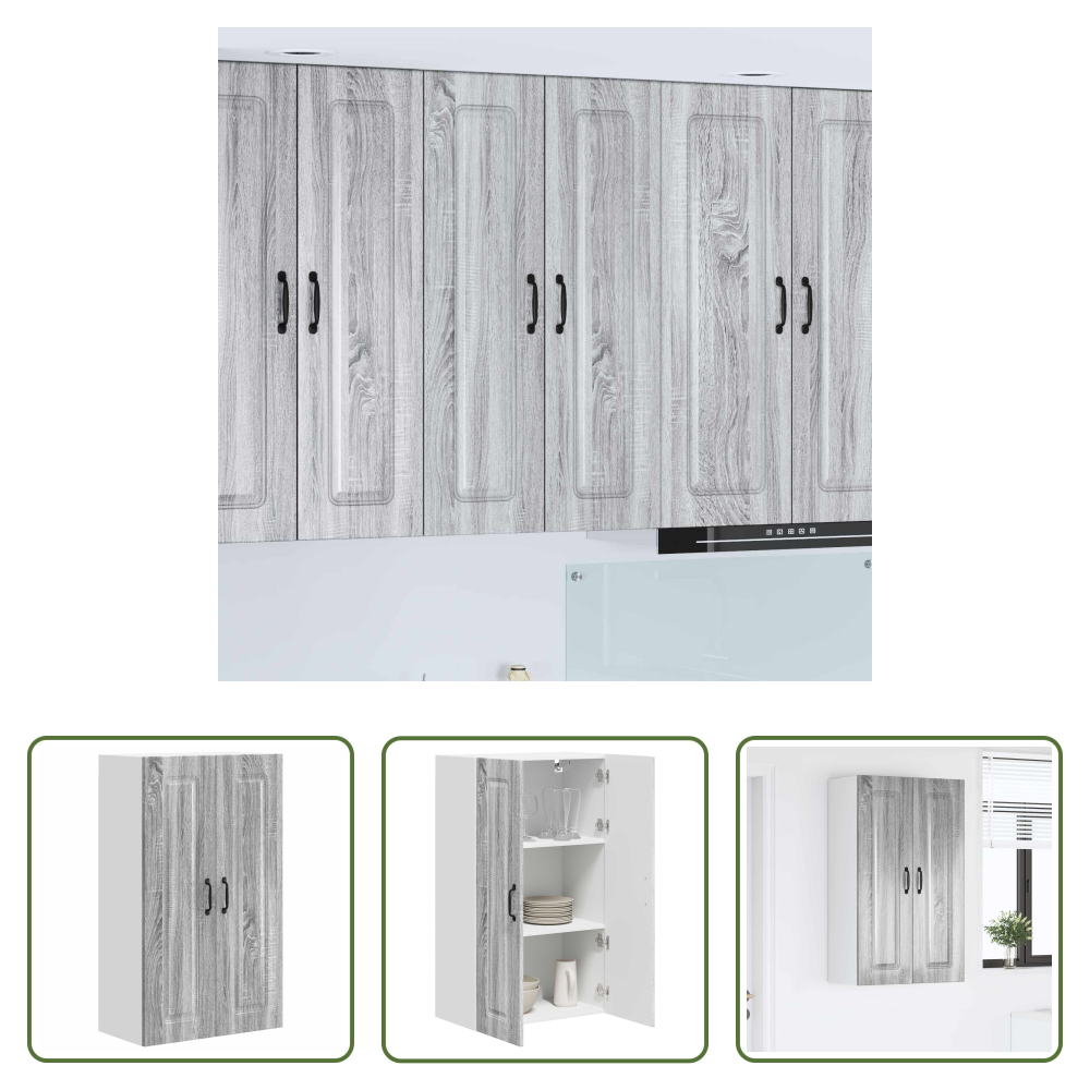 Vidaxl Küchenwandschrank - Küchenschrank Kalmar Graues Sonoma 60 X 31 X 100 Cm
