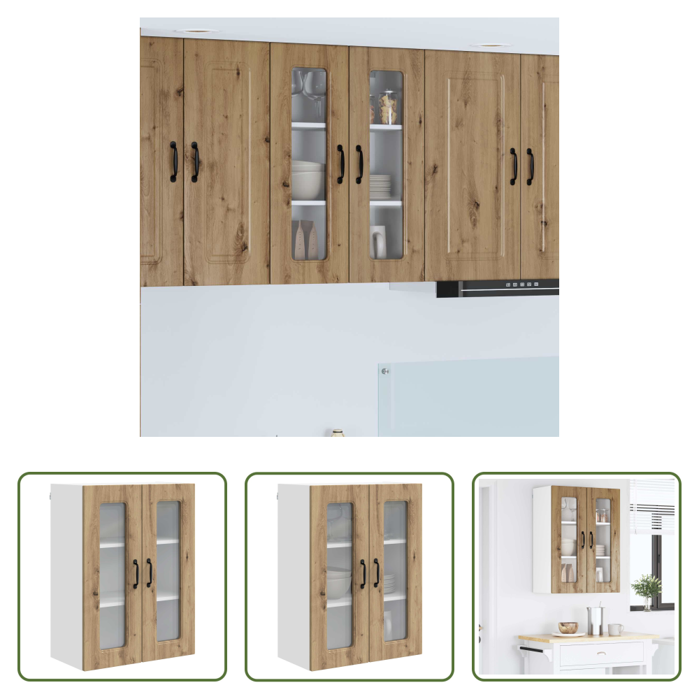 Holzschrank - Küchenschrank Mit Speicher Kalmar Artisan-eiche 60 X 31 X 80 Cm