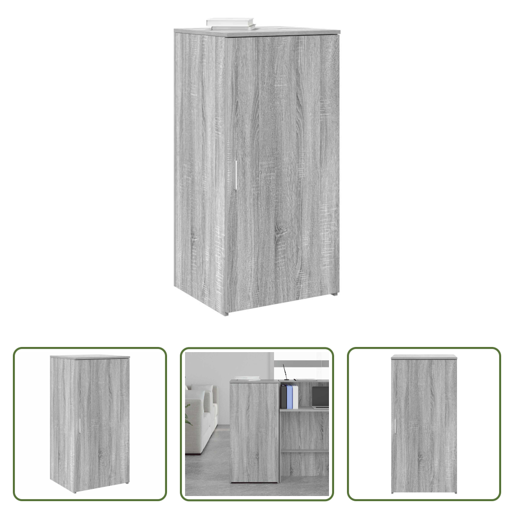 Vidaxl Holzwerkstoff - Lagerschrank Grau Sonoma 50x45x103,5 Cm Holzwerkstoff