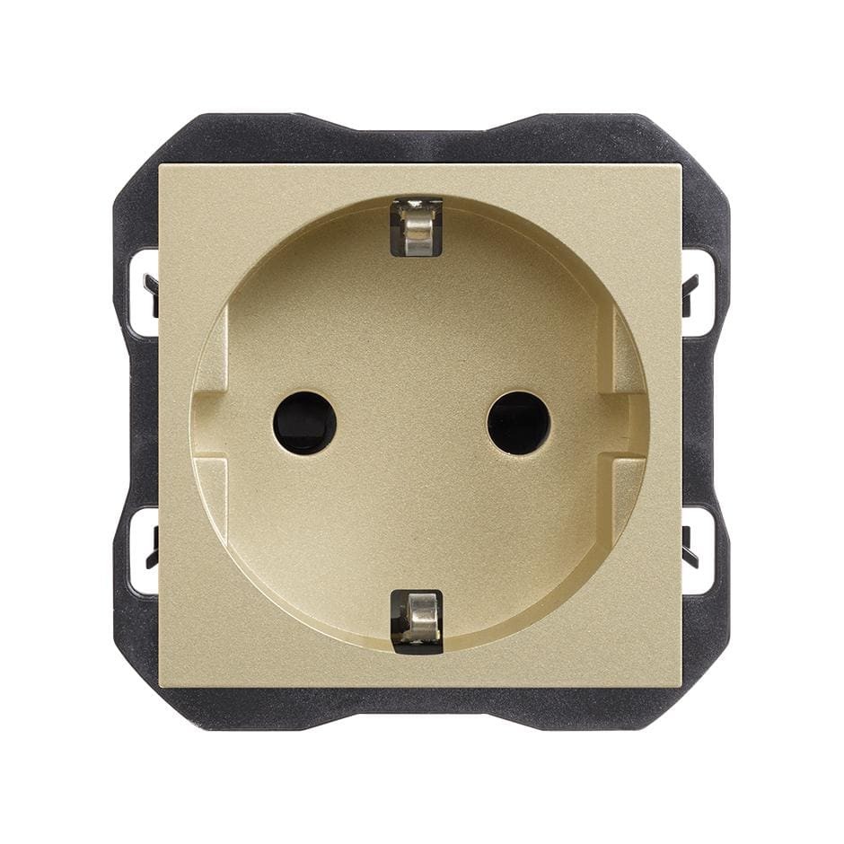 Schuko-steckdose Simon Serie 270 Schraubfassung Gold