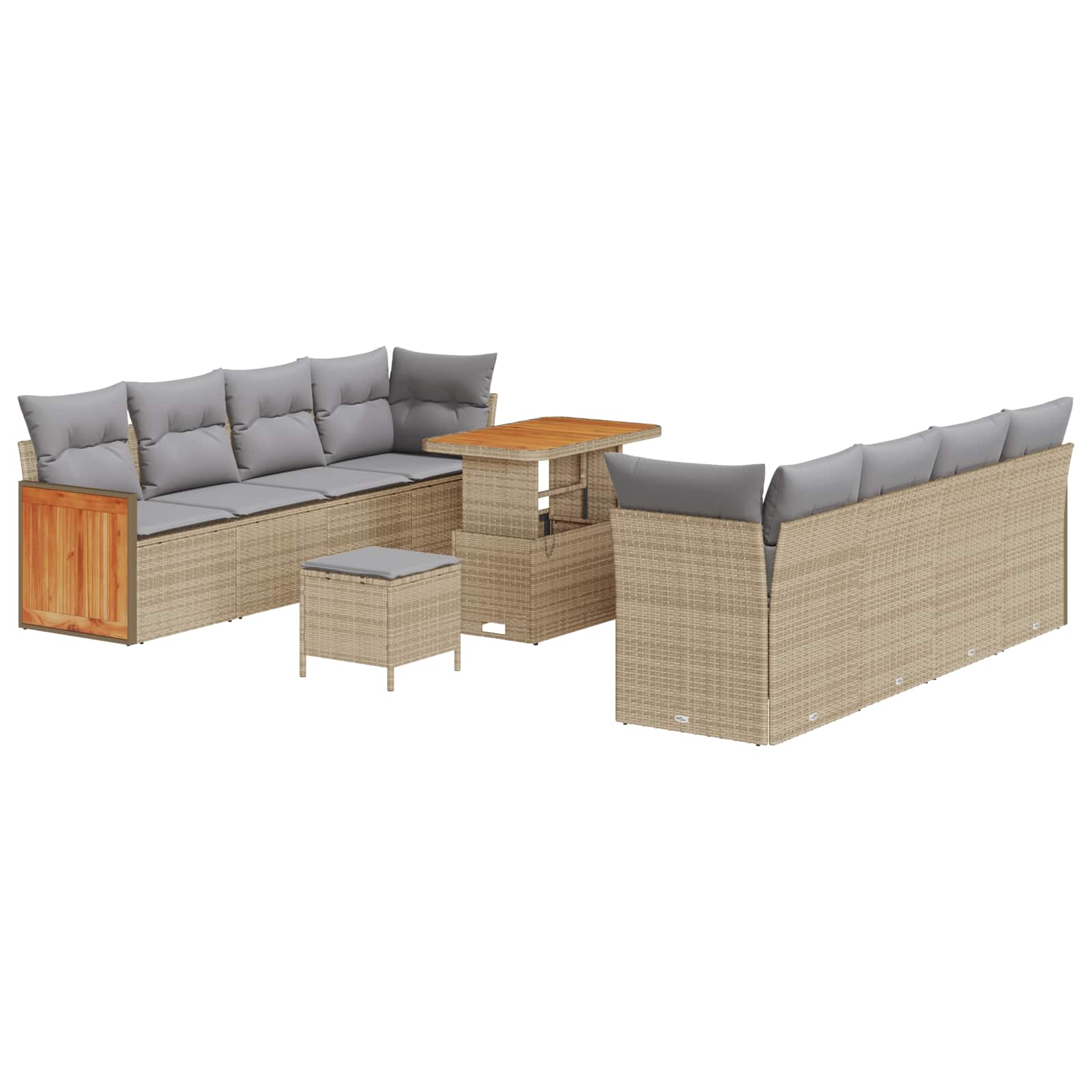 Maison Exclusive - Gartensofa-set 11 Stk. 11-sitzanzahl Beige Und