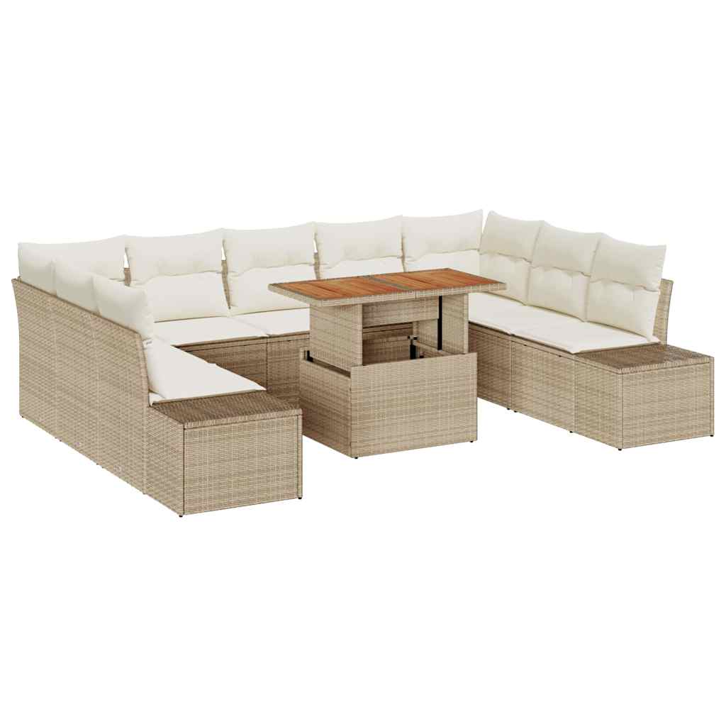 Maison Exclusive - Gartensofa-set 10 Stk. Beige