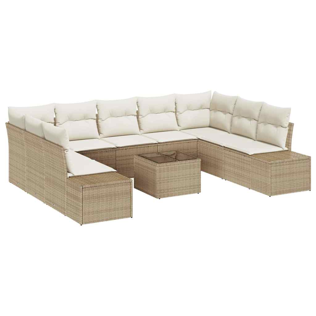 Maison Exclusive - Gartensofa-set 9 Stk. 8-sitzanzahl Beige Und C