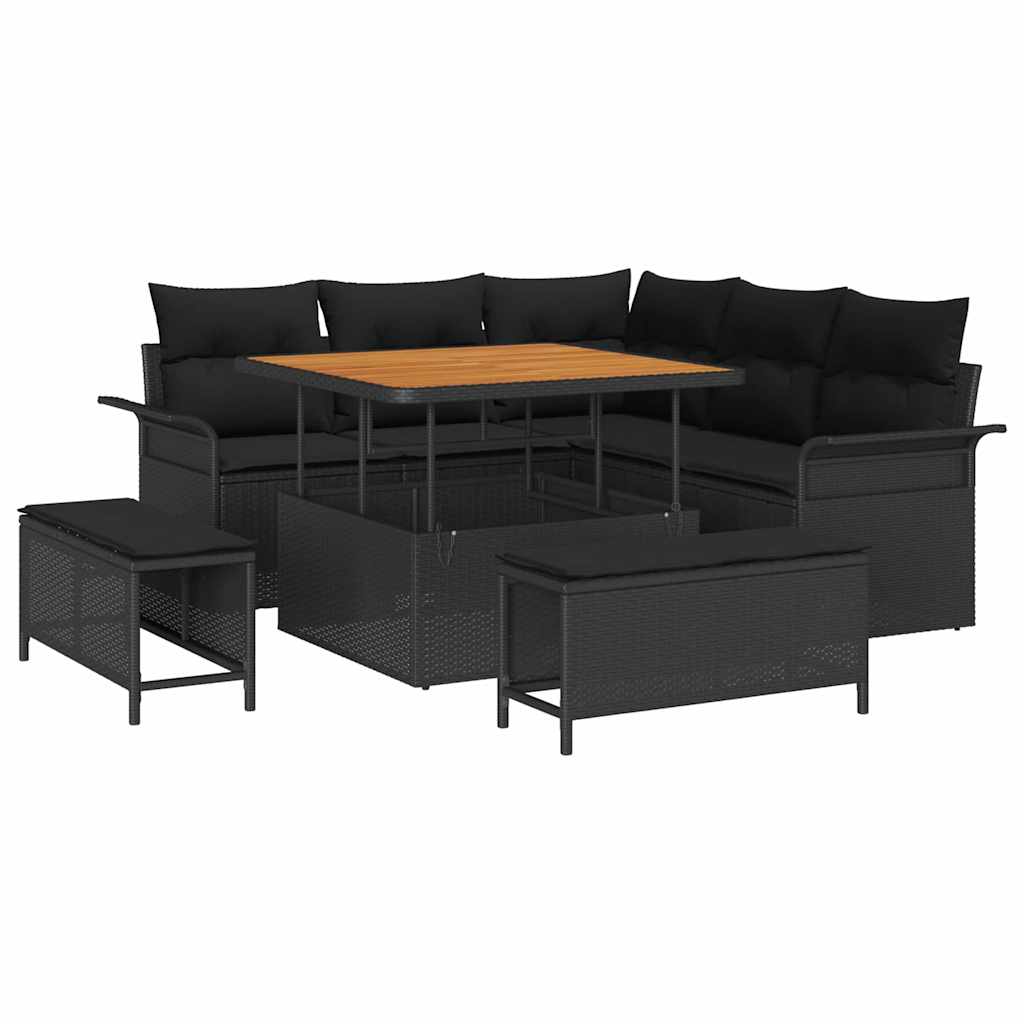 Maison Exclusive - Garten-sofa-set 8 Stk. 7-sitzanzahl Schwarz