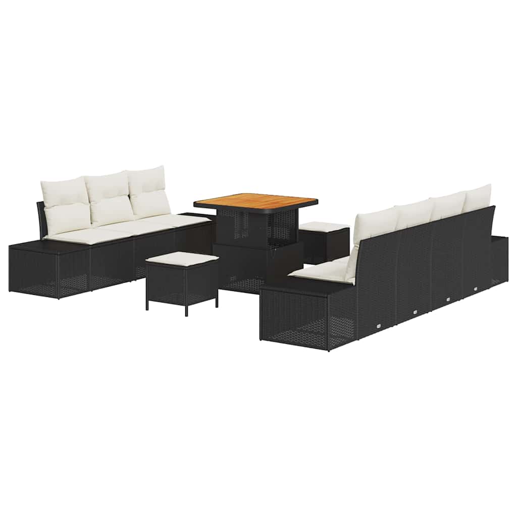 Maison Exclusive - Gartensofa-set 10 Stk. 9-sitzanzahl Schwarz Po