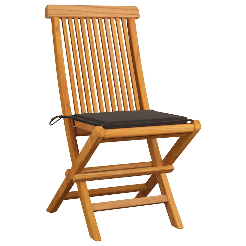 Maison Exclusive - Klappstühle Mit Taupefarbenen Kissen, 4-teilig