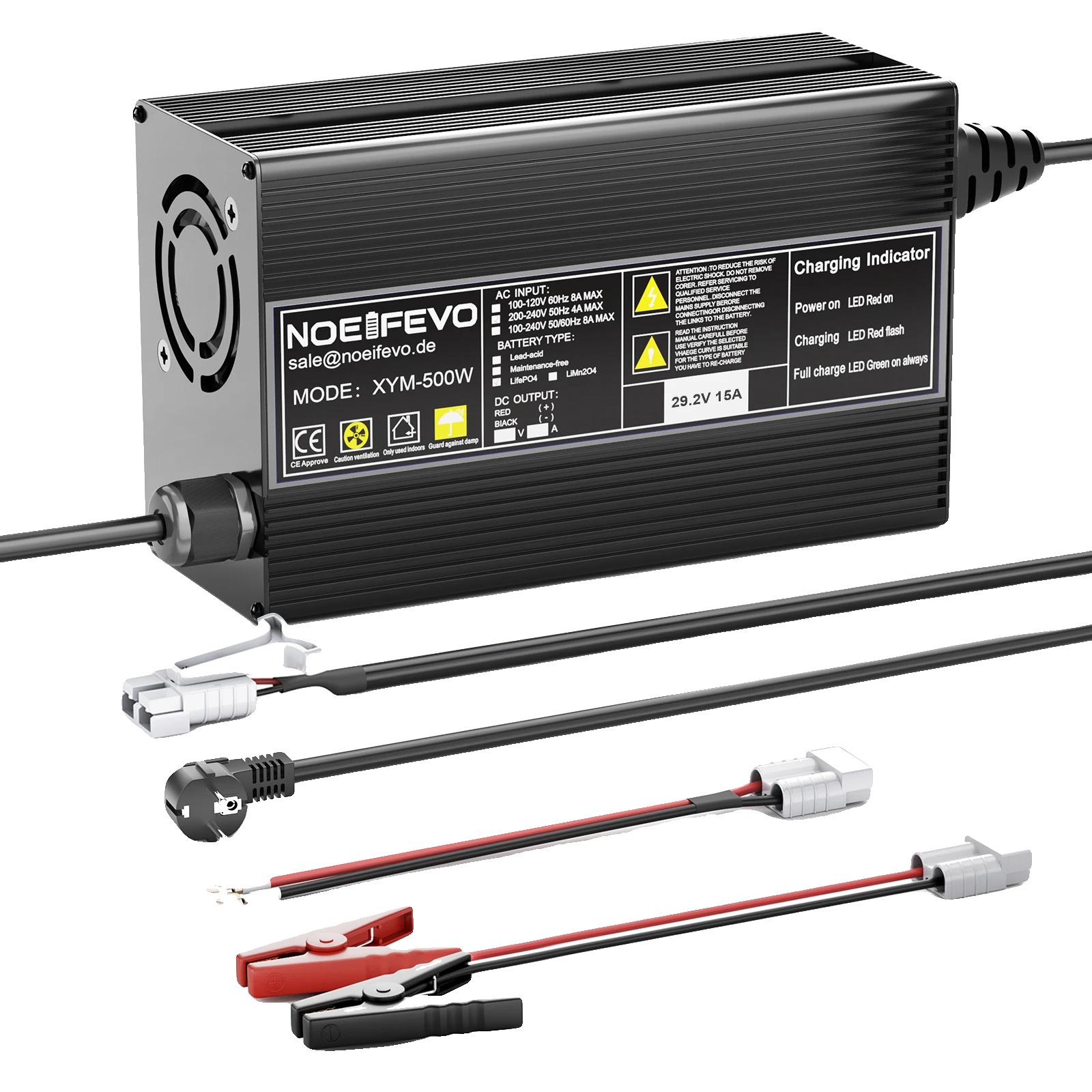 Lithium-batterieladegerät, 24v-kompatibilität, Hohe Effizienz, 15a, Eu