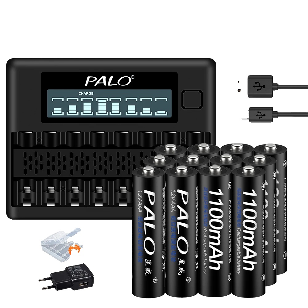 Wiederaufladbare Aaa-batterie, 1100mah Kapazität, Umweltfreundlich, 12 Aaa 1 Ladegerät