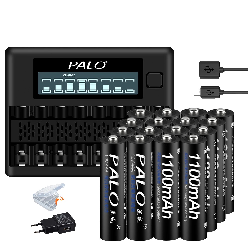 Wiederaufladbare Aaa-batterie, 1100mah Kapazität, Umweltfreundlich, 16aaa 1 Ladegerät