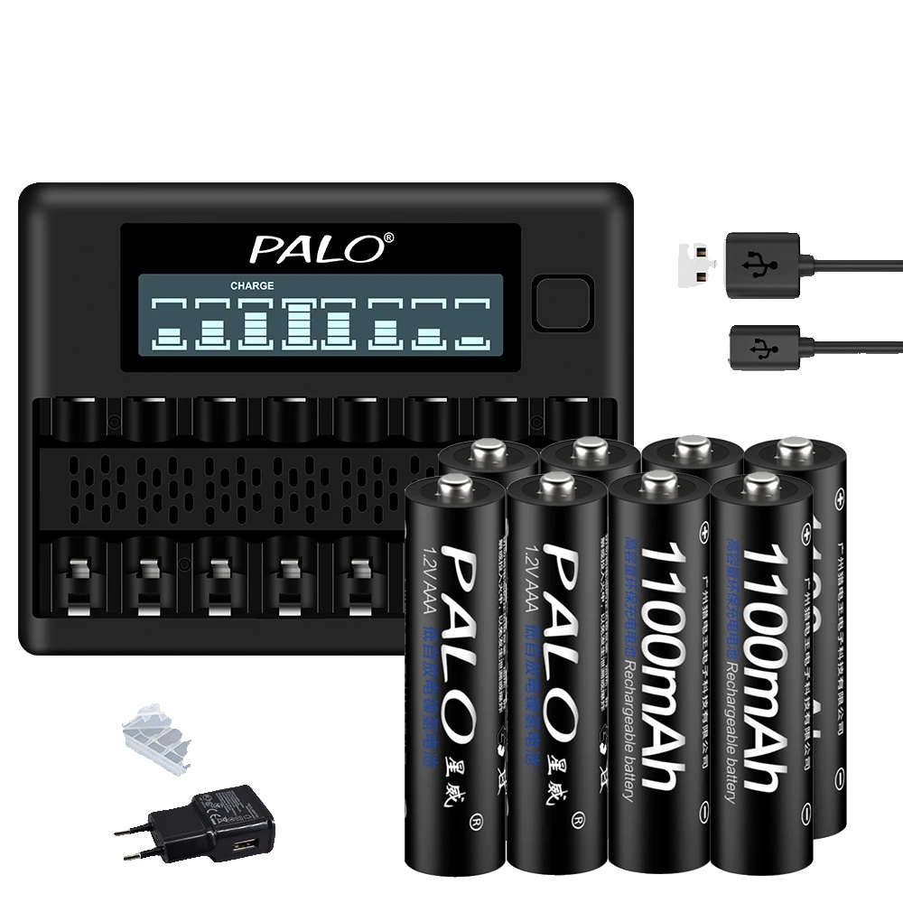 Wiederaufladbare Aaa-batterie, 1100mah Kapazität, Umweltfreundlich, 8 Aaa 1 Ladegerät