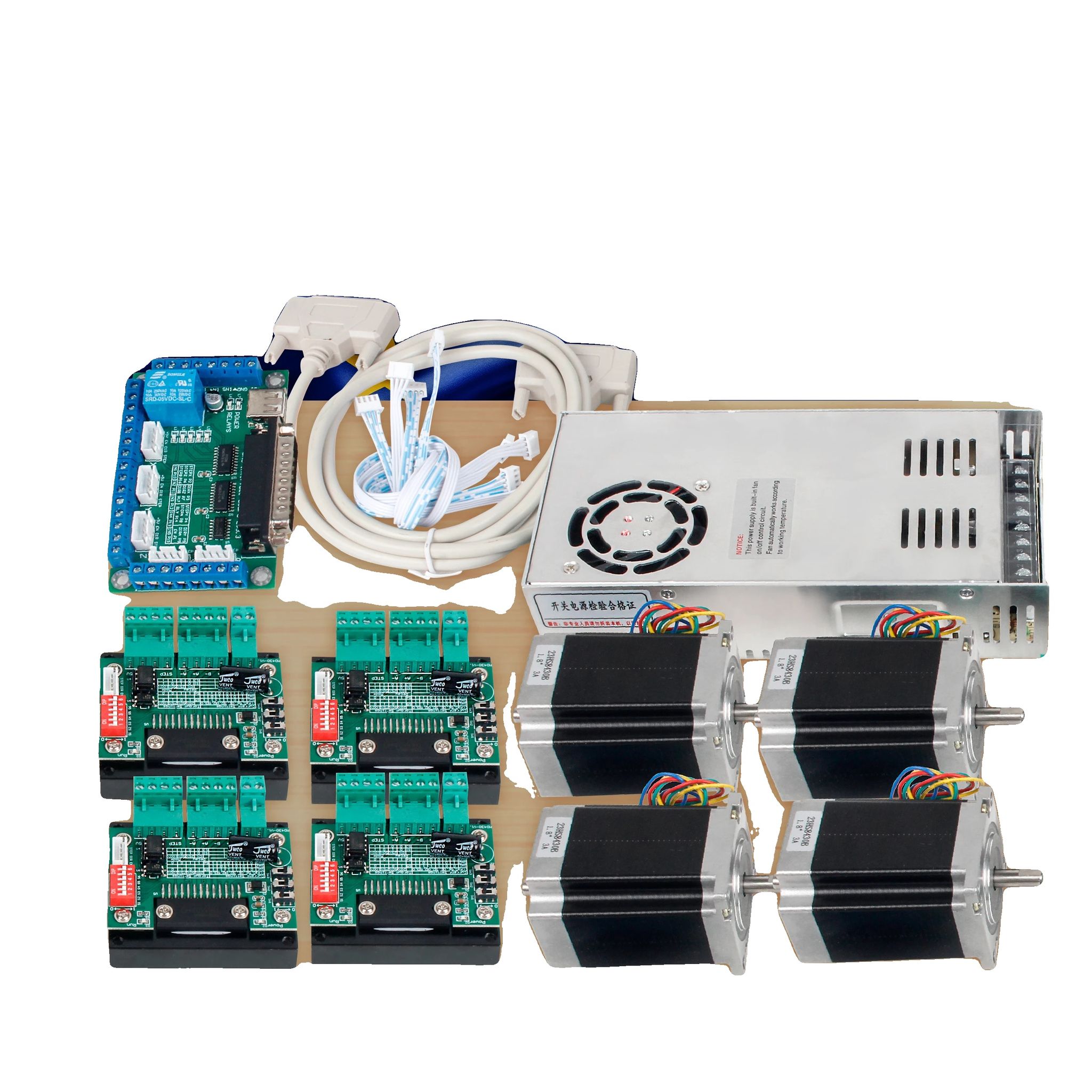 Cnc-controller-kit, 3/4-achsen-konfiguration, Kompatibilität Mit Schrittmotoren, 4-achsen-kit