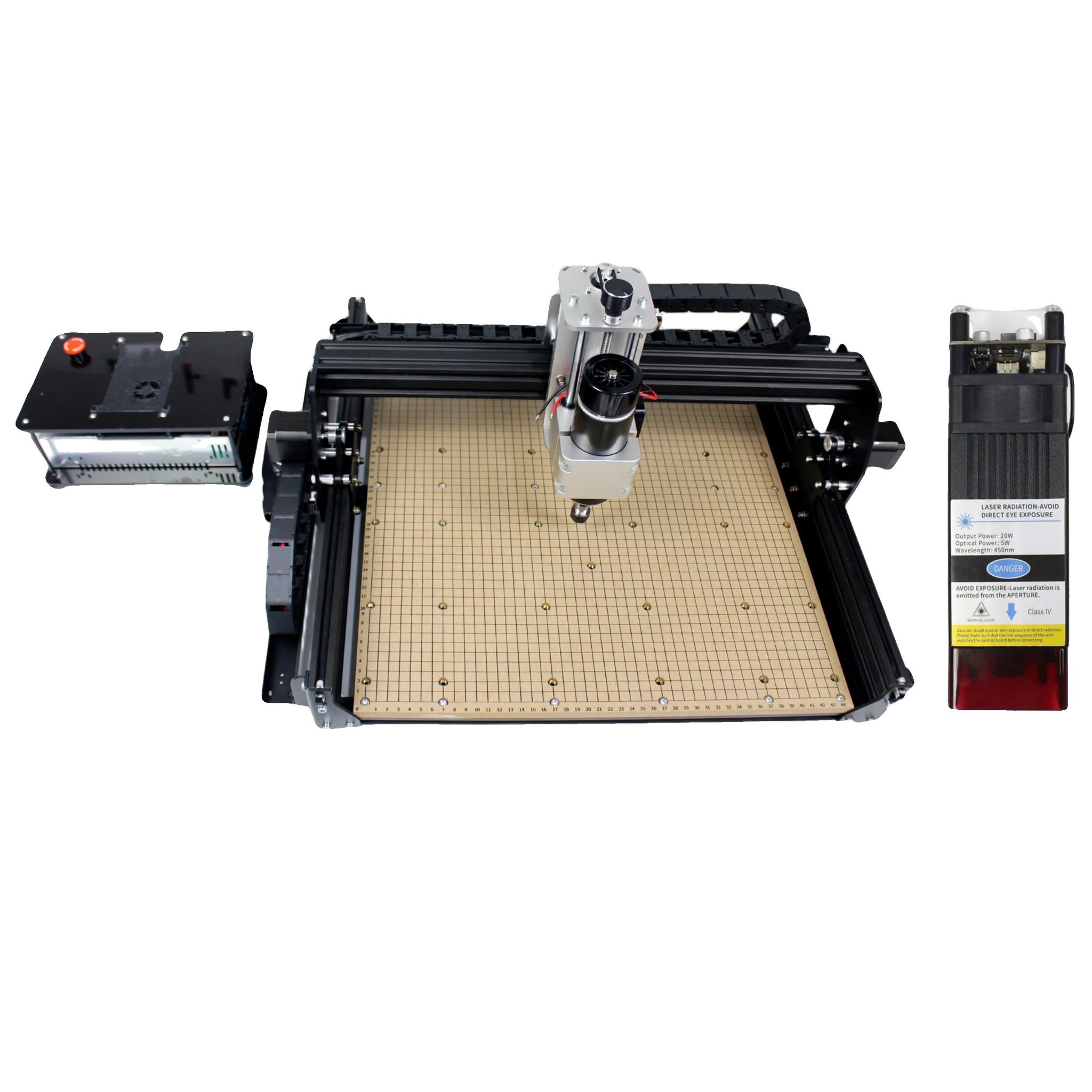 Cnc-fräse, Gravurmaschine, Mdf-tisch, Offline-controller, Nur Maschine Füge 20w Laser Hinzu