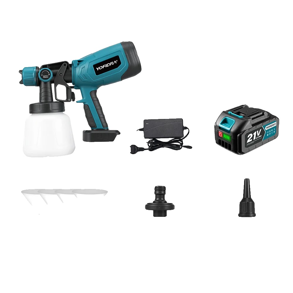 Elektrische Sprühpistole, Kabellos, Hohe Effizienz, 1xbatterie Set