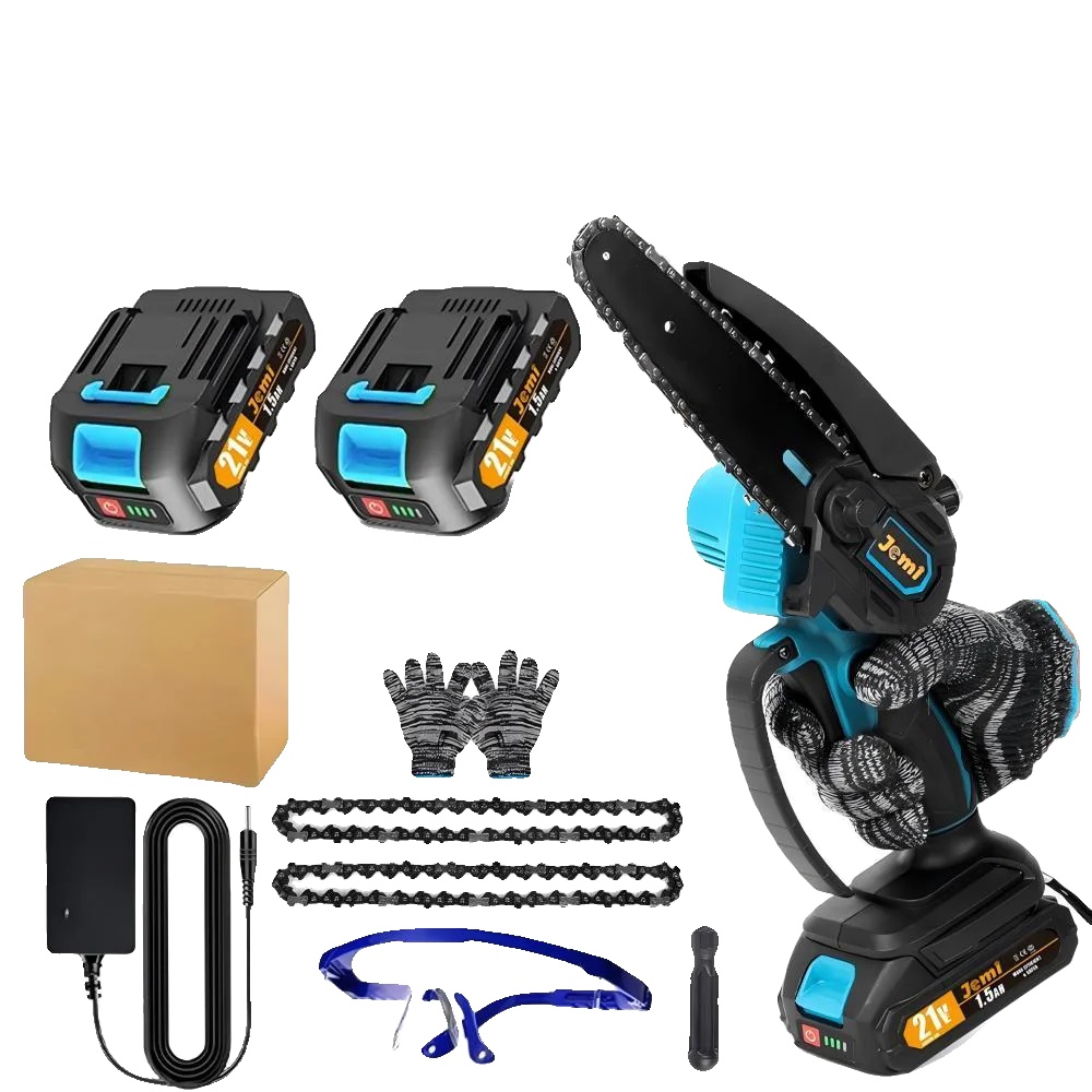 Kettensäge, Kabellos, Leichtes Design, 2xbatterie Karton