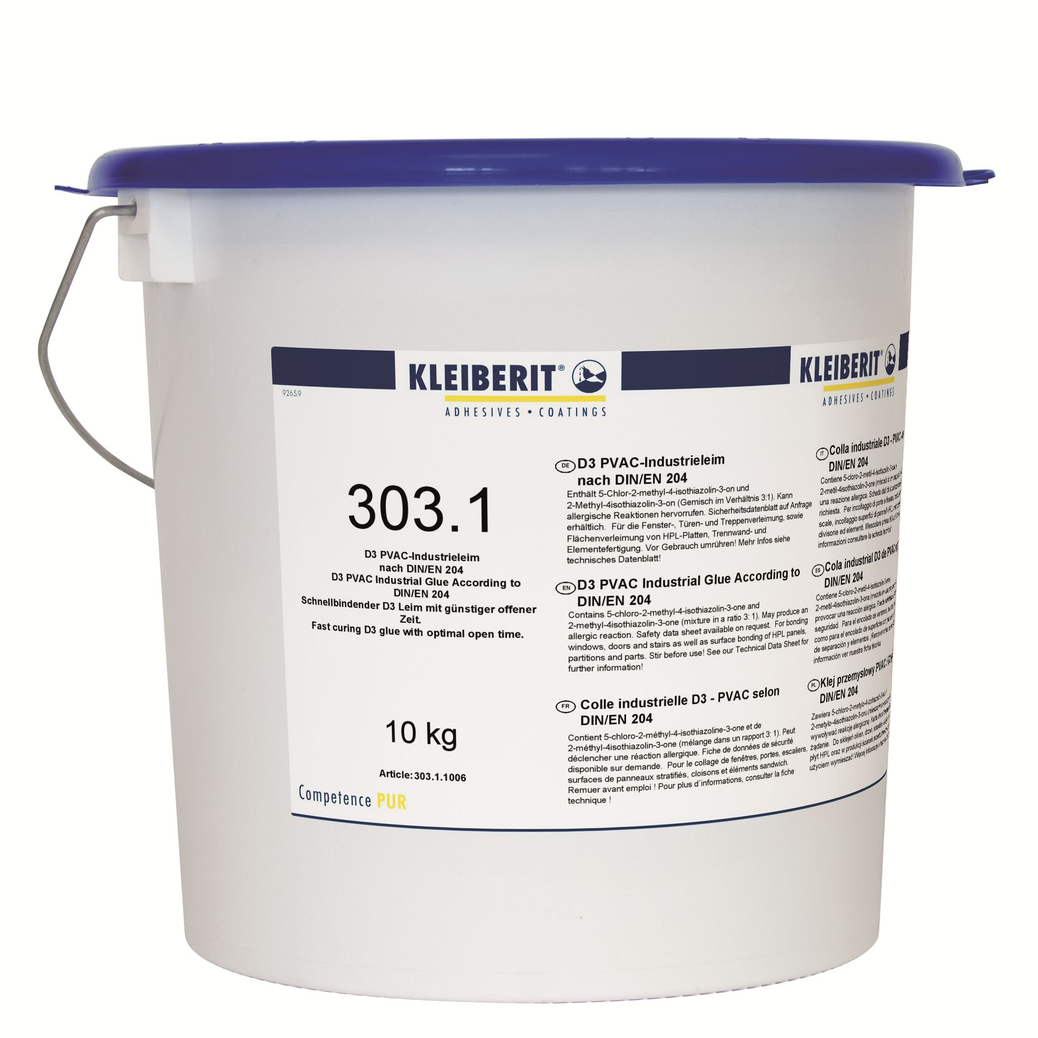 Weißer Leim Eimer 10 Kg - Kleiberit - 303.1.1006