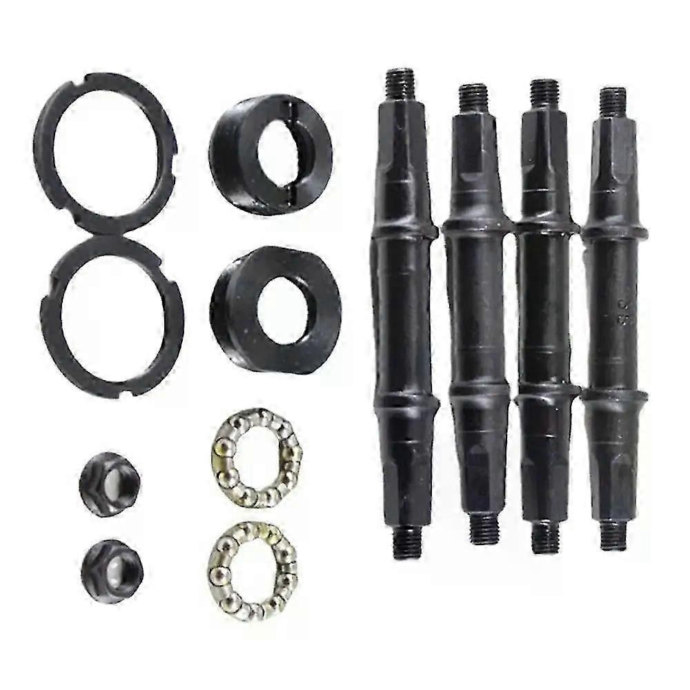 3s/3t/5s Fahrrad-mittelachse, Robust, Schwarz, Hochkohlenstoffhaltig, Vierkant-tretlagergehäuse, Achsenhalter, Fahrrad-schüssel-set, Achsen-kit-jxlgv