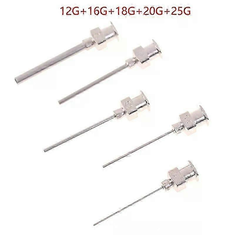 5 Stück Spritzenspendernadeln, Stumpfe Spitze, Edelstahl, 12/16/18/20/25g-jxlgv