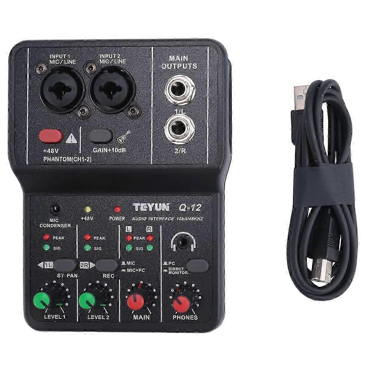 Q-12 Interface 4-kanal 48v Stereo-computer-soundkarte-jxlgv