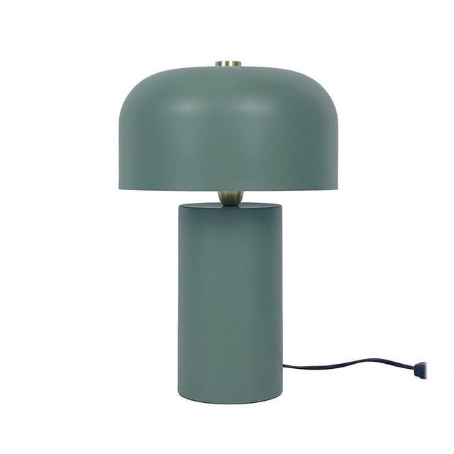 Relaxdays Tischlampe, Pilz Design, Metall, E14, Nachttischlampe Mit Kabel, Hxd: 40 X 25 Cm, Schreibtischlampe, Grün