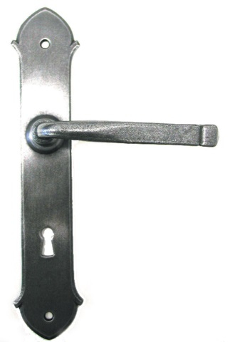 Montauban Garnitur Graues Eisen Lochabstand 195 Mm - Klinkenverschluss Vorhängeschloss - Brionne - Roz-v.1018043sp