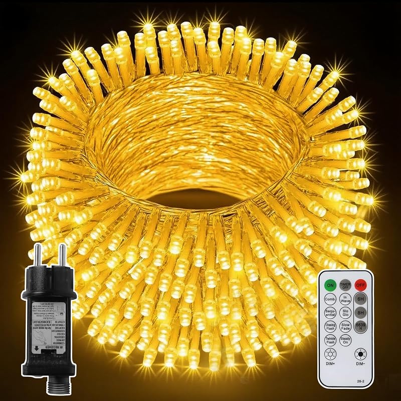 Cnmtcco Weihnachtslichterkette Für Den Innen- Und Außenbereich, Led, Warmweiß.